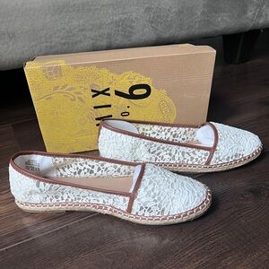 Mix No. 6 La White Lace Espadrilles Size 9